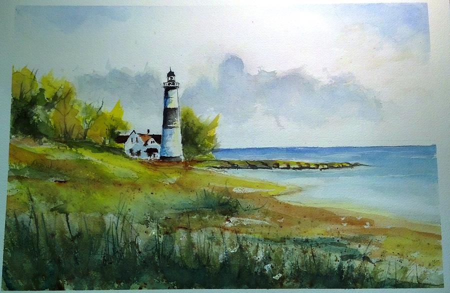 Lighthouse SOLD Painting by Richard Benson