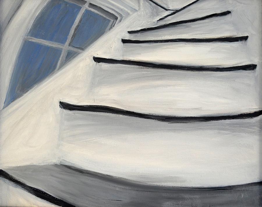 Lighthouse staircase Painting by Karen Strangfeld