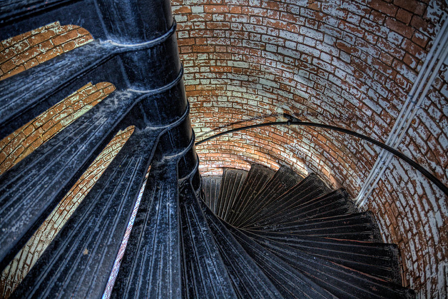 Architecture Photograph - Lighthouse Stairs by Peter Tellone