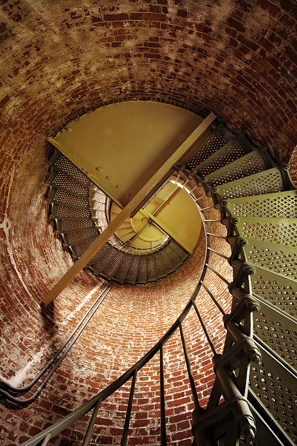 Brick Photograph - Lighthouse Stairwell by Andrew Soundarajan