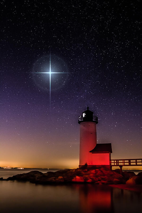 Lighthouse star to wish on Photograph by Jeff Folger