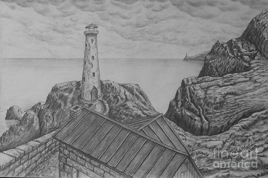 Lighthouse study Drawing by Dan Theisen - Fine Art America