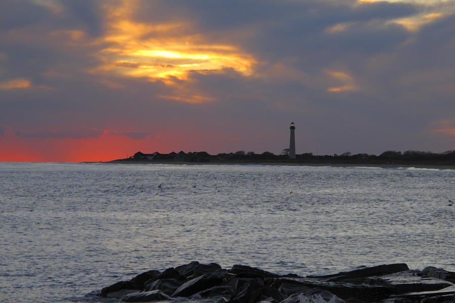 Lighthouse Sunset Photograph by Sally Weigand