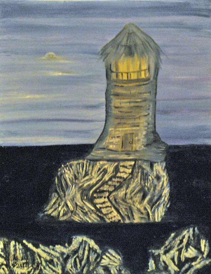 Lighthouse Painting by Suzanne Surber