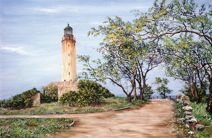 Tree Painting - Lighthouse by Victor Collector