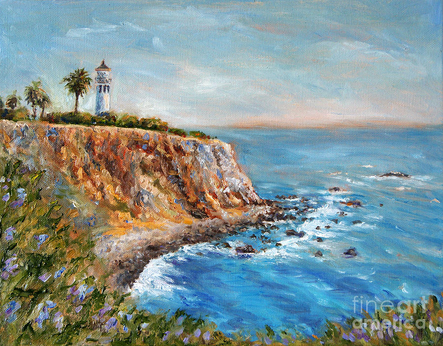 Beach Painting - Lighthouse View by Jennifer Beaudet