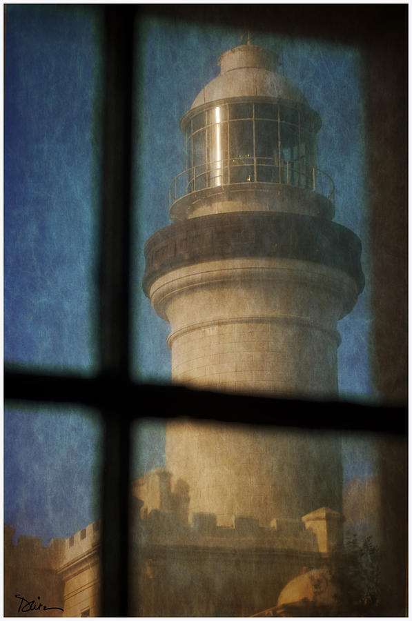 Lighthouse with Rice Paper Effect Photograph by Peggy Dietz