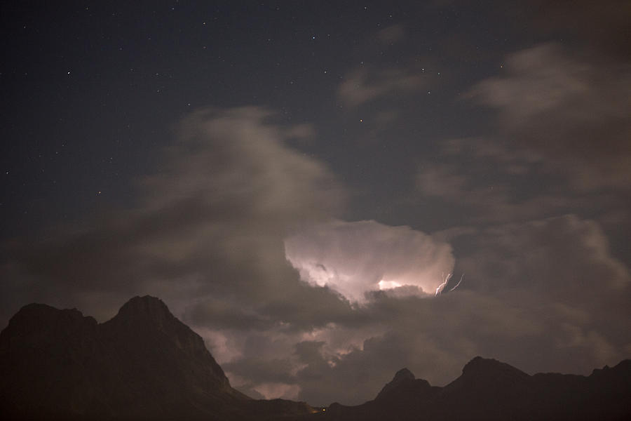 Lightning over Cortina Italy Photograph by Vance Bell