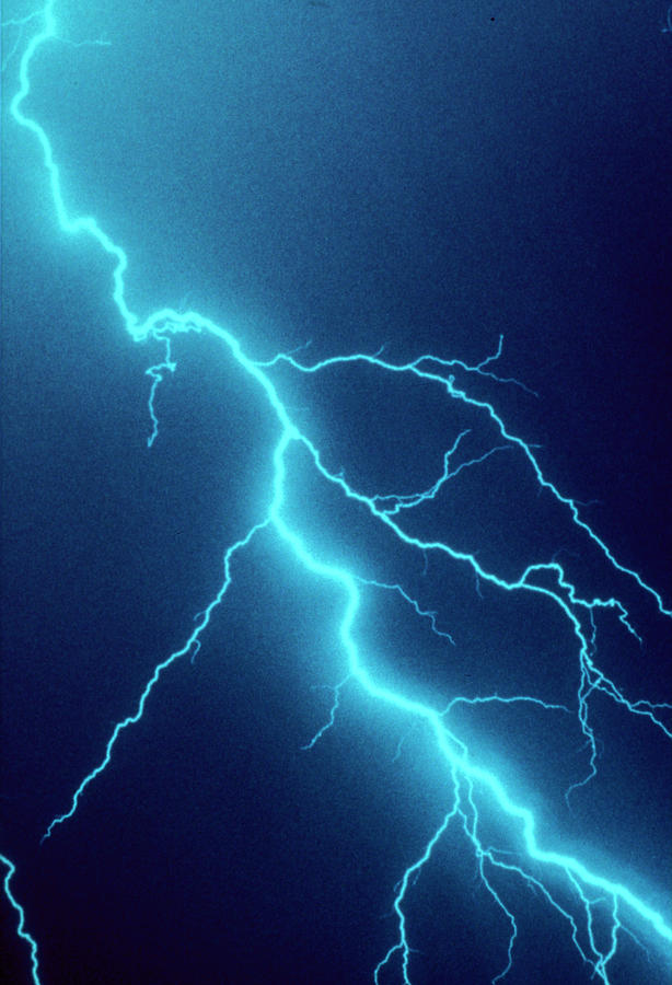 Lightning Bolt Striking Photograph by Lyle Leduc
