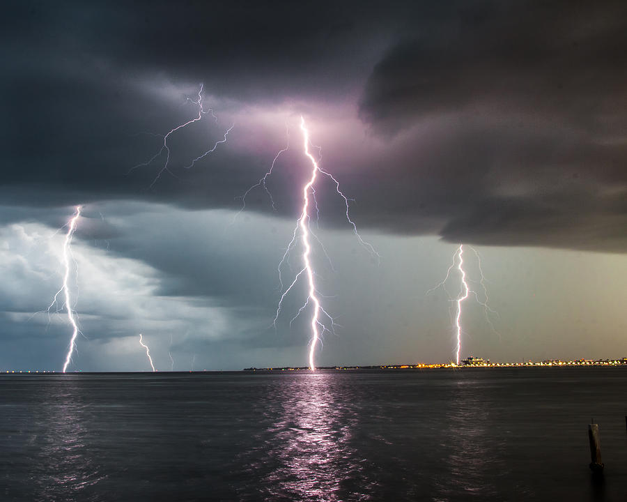 Landscape Photograph - Lightning bolts by Dan Sheridan
