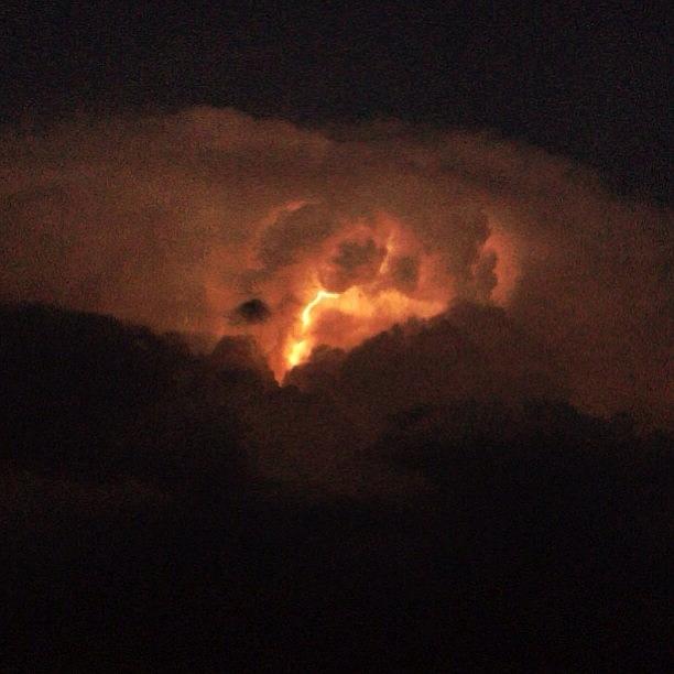 Clouds Photograph - Lightning Cloud At My Brothers House by E  Marrero