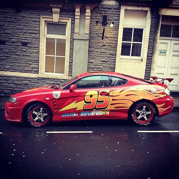 Car Photograph - Lightning Mcqueen Outside My Flat!!! by Haider Azim
