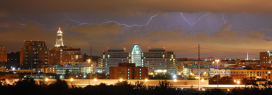 Lightning Over Alexandria Photograph by Michael Donahue