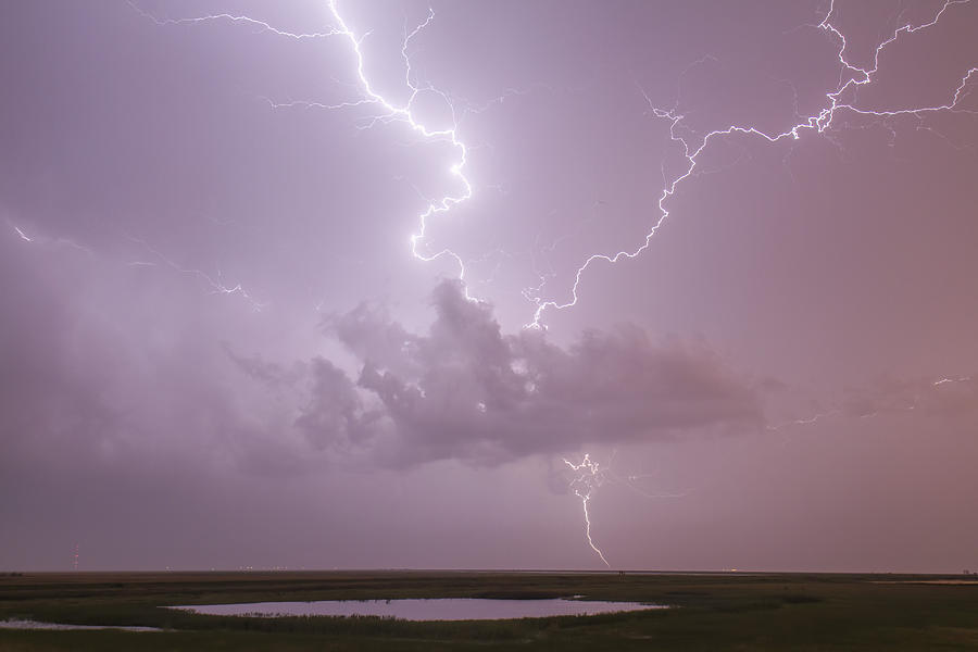 Lightning over Cheyenne Bottoms Photograph by Rob Graham