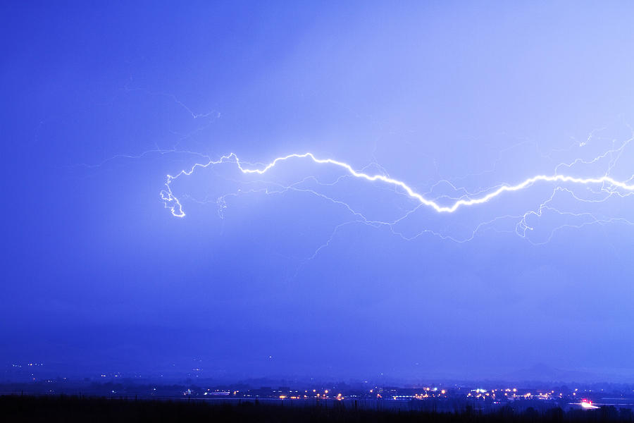 Lightning Over North Boulder Colorado  IBM Photograph by James BO Insogna