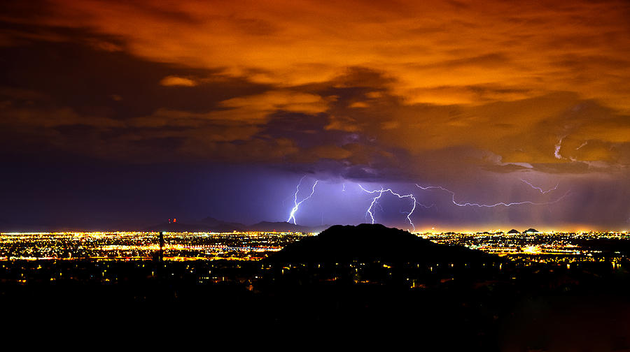 Lightning Over Phoenix  Photograph by Saija Lehtonen