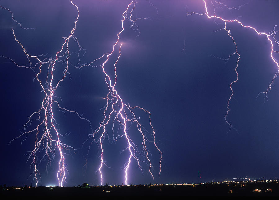 Lightning Over Tucson Photograph by Ralph Wetmore