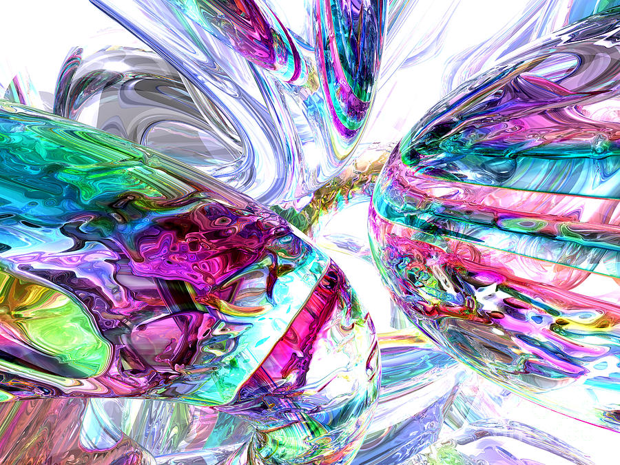 Abstract Digital Art - Lightning Prism Abstract by Alexander Butler