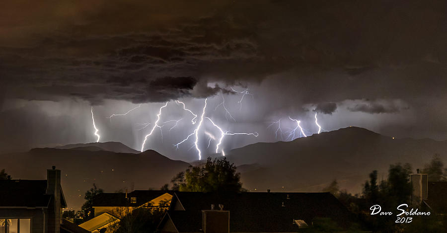 Lightning Show Over Pikes Peak Photograph by David Soldano