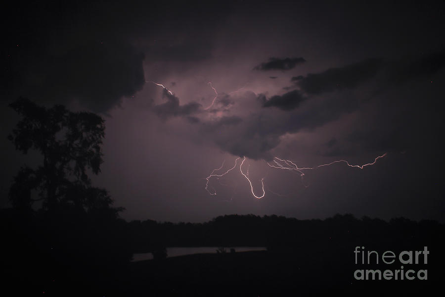 Thunderstorm Lightning Spider Photograph by Reid Callaway