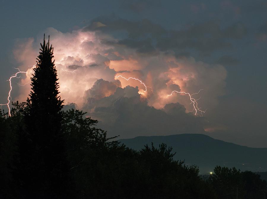 Lightning Storm Over Vermont Photograph by Lawrence Lawry