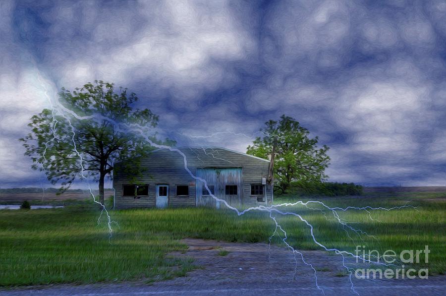 Landscape Photograph - Lightning Strike by Liane Wright