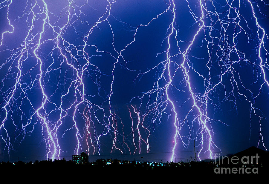 Tucson Photograph - Lightning Strikes by John A Ey III