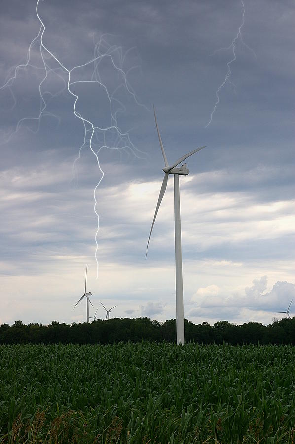 Lightning Turbine Photograph by Randy Pollard