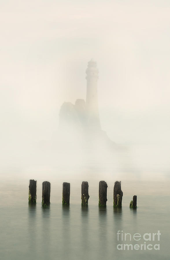Summer Photograph - Lightouse in the early fog by Jaroslaw Blaminsky