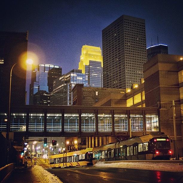 Minneapolis Photograph - #lightrail #transit #downtown by Mike S