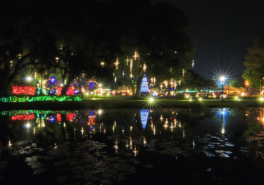 Lights across the Pond Photograph by Betty Eich
