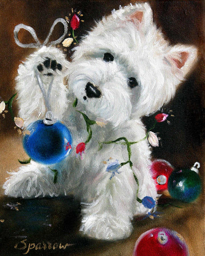 Lights and Balls Painting by Mary Sparrow