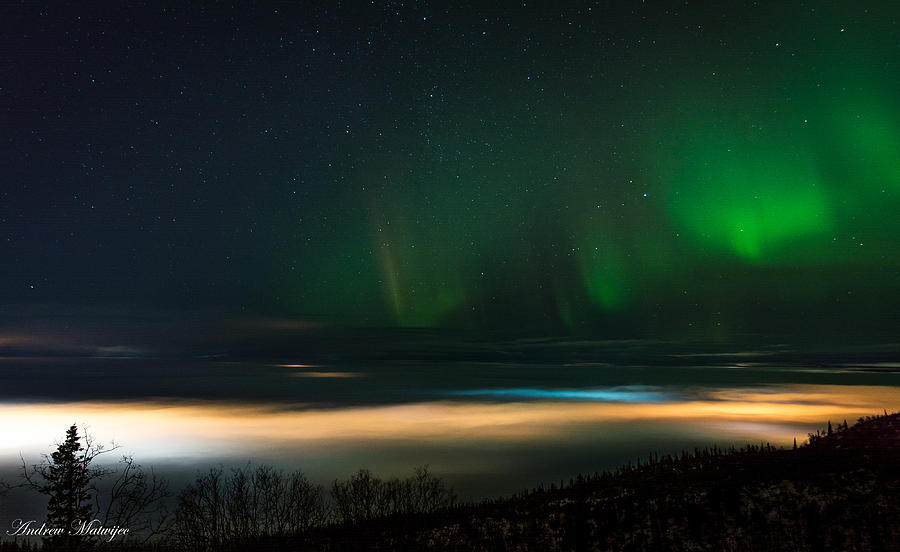 Lights In The Winter Sky Photograph by Andrew Matwijec