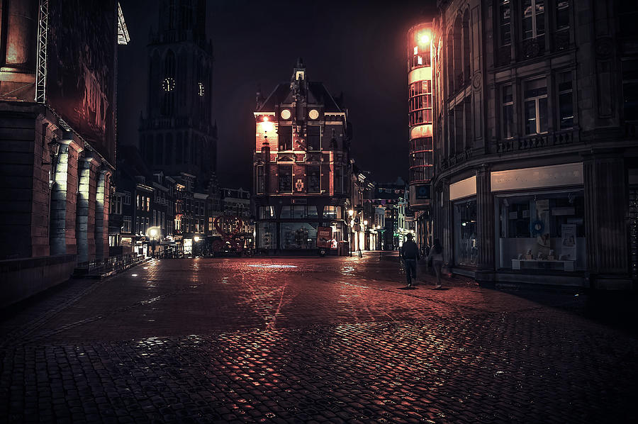 Lights of Night Utrecht 1. Netherlands Photograph by Jenny Rainbow