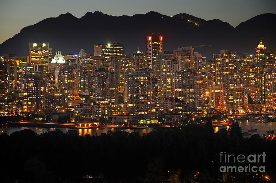 Lights of Vancouver Photograph by Brenda Kean