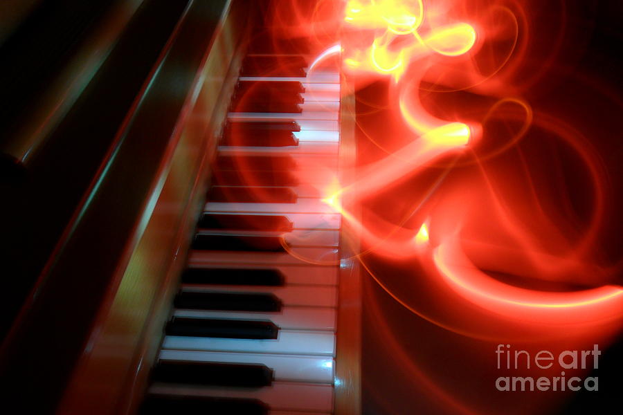Abstract Photograph - Lights on the Piano by Katrina Roberts