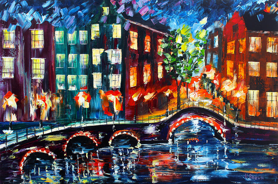 Lights Over Water Painting by Kevin  Brown