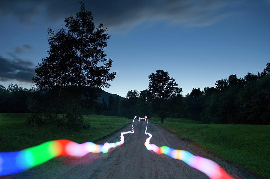 Lights Trails Photograph by Lawrence Lawry/science Photo Library