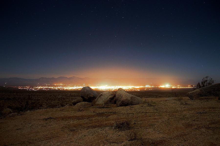 Lights Under Desert Sky Photograph
