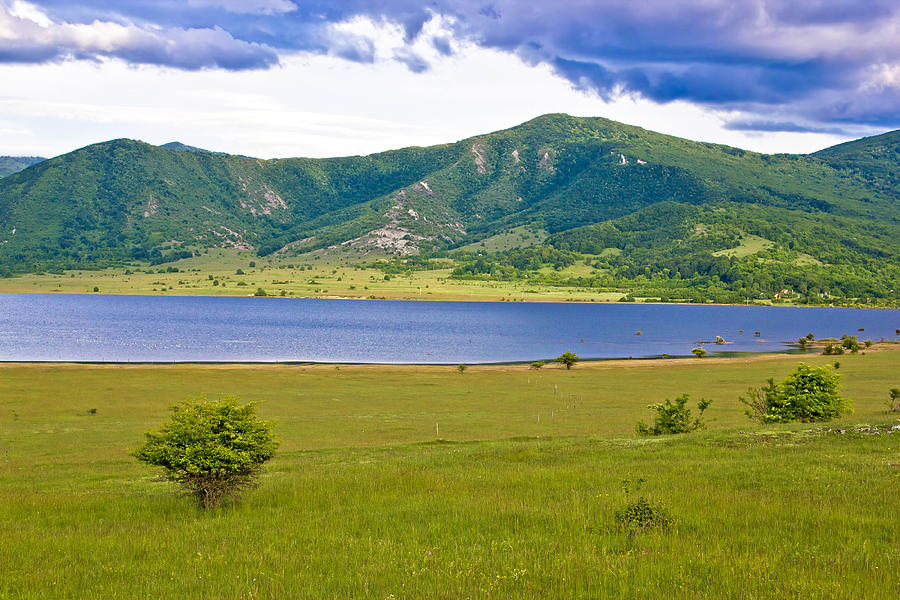 Lika region mountain and lake landscape Photograph by Brch Photography