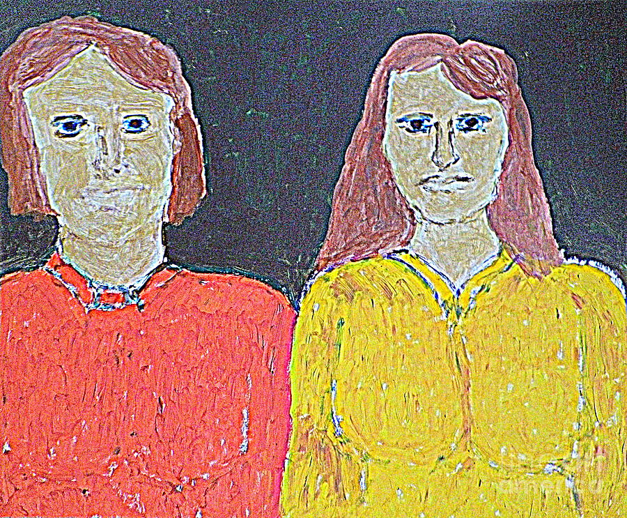 Like Daughter Like Mother one  Painting by Richard W Linford