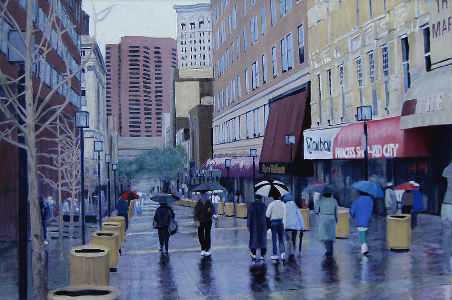 Like Walking in the Rain Painting by David Zimmerman