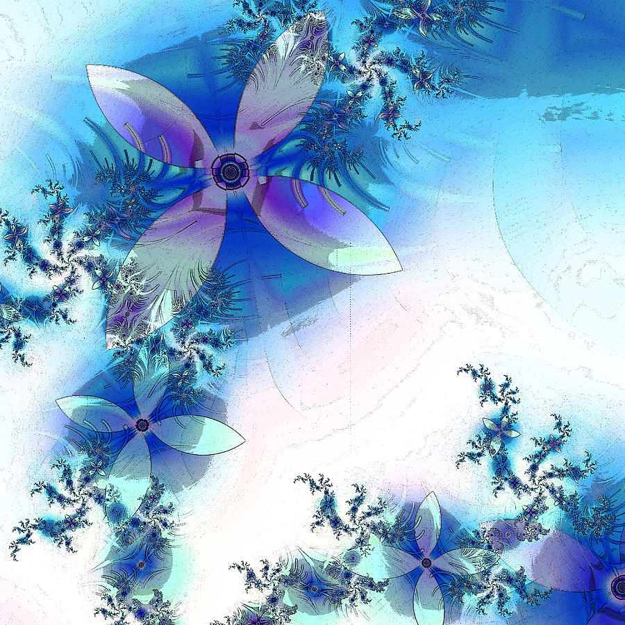 Flower Digital Art - Lilac blues by Sharon Lisa Clarke