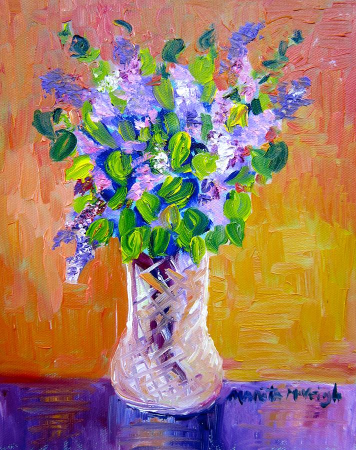 Flower Painting - Lilac Bouquet by Marita McVeigh