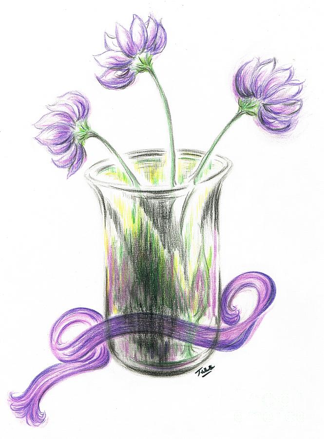 Lilac flowers Drawing by Teresa White