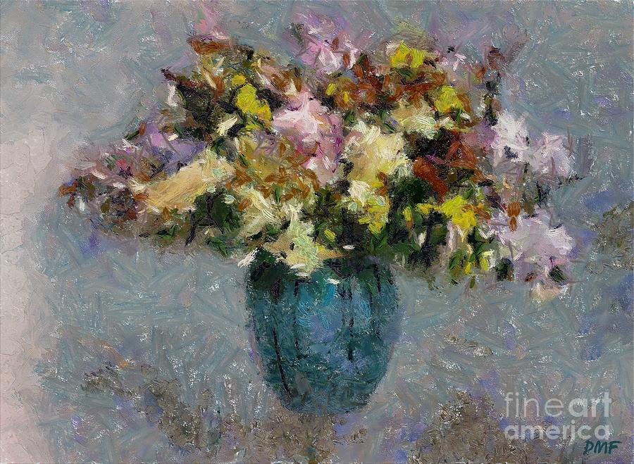 Lilac in a Vase Painting by Dragica  Micki Fortuna