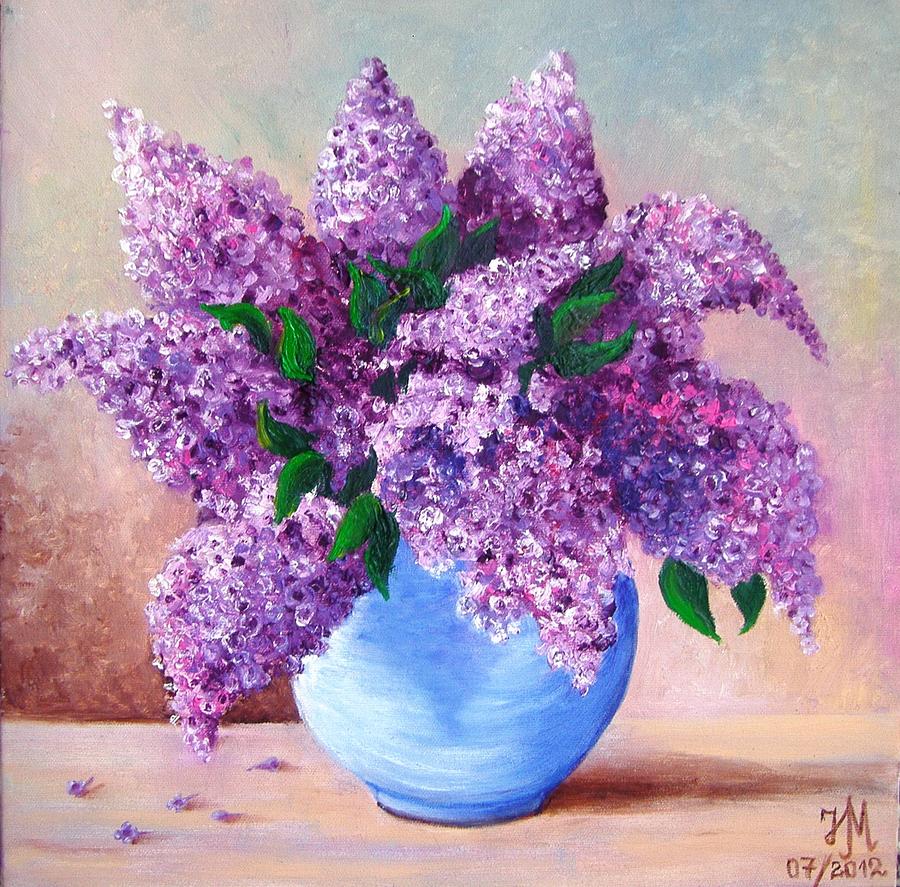 Lilac Painting by Nina Mitkova