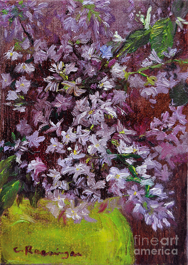 Flower Painting - Lilacs by Paint Box Studio