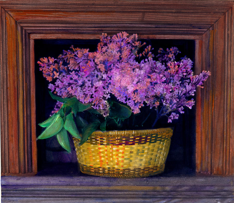 Lilacs Framed Painting by Cindy McIntyre