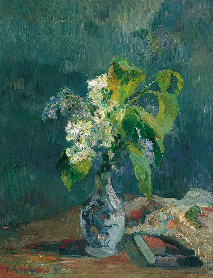Lilacs Painting by Paul Gauguin